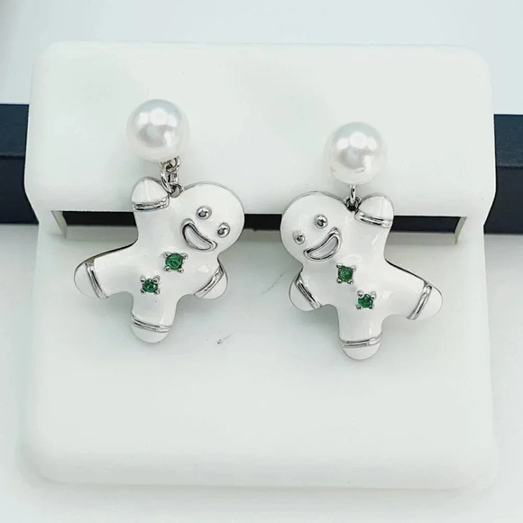 "925 Sterling Silver Cubic Zirconia Earrings, UU1P6A6082 - Picture 1 of 8